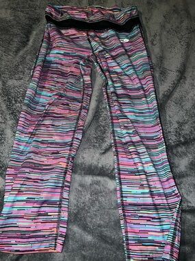 Champion Girls Pink Multi Striped Active Leggings